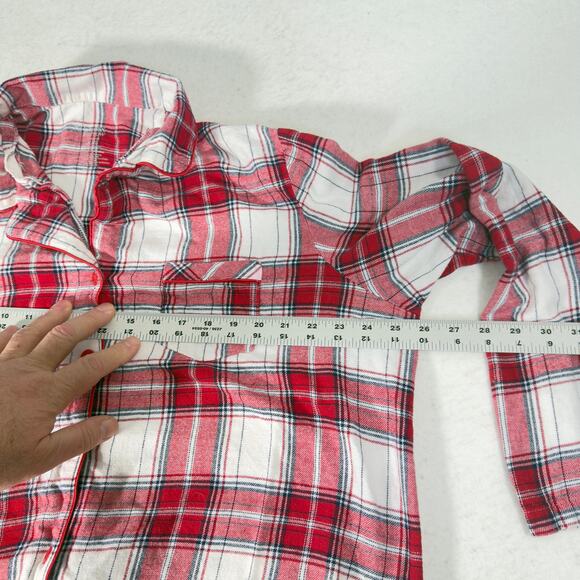 Croft & Barrow 2 pc Flannel Pajamas Woman XXL Button Top Drawstring Elas Waist - Picture 7 of 16